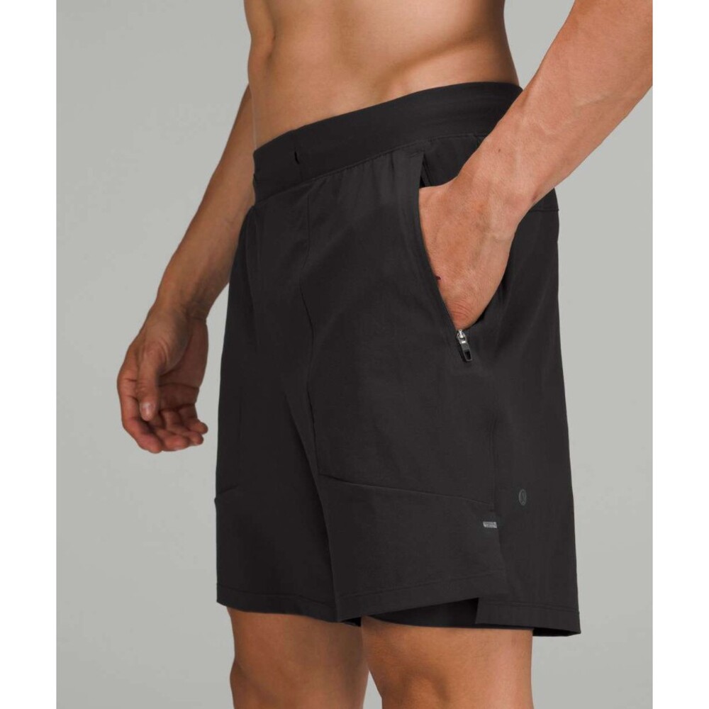 Lululemon Licence to Train Lined Short 7" in Black Men's XL